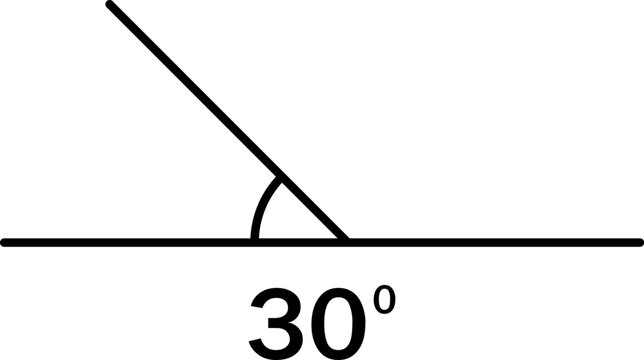 A simple geometric diagram showing an angle and lines