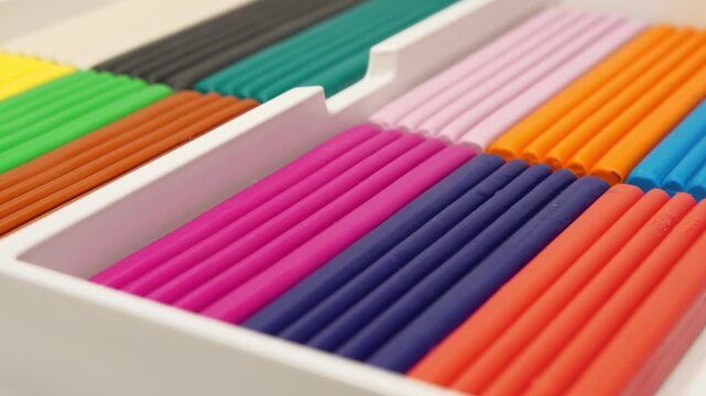 Colorful plasticine pieces in assorted shades to inspire creativity and develop fine motor skills