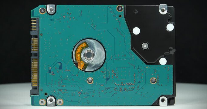 Hard drive. Internal laptop hard drive stores important digital data
