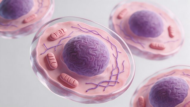 Cellular structure under microscope