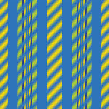 Pining textile stripe seamless, canvas fabric texture background. Veb vertical lines pattern vector in blue and bright colors.