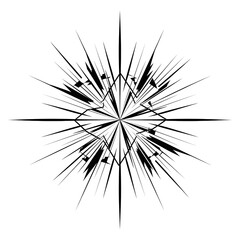 Fototapeta premium Abstract Starburst Explosion - Dynamic Radial Energy Burst Design
