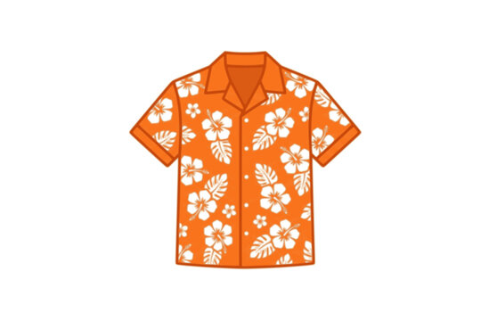 shirt hawaiian flowers vector illustration
