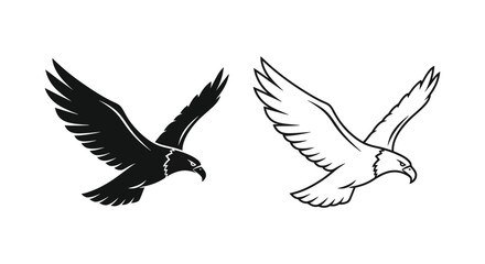 Obraz premium Eagle Symbols Powerful Flight Designs for Branding Vector