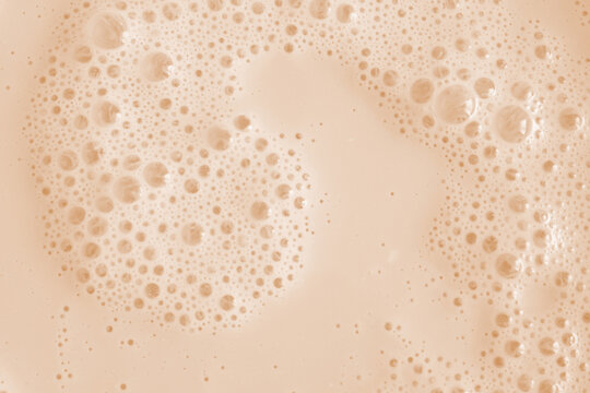 Coffee milkshake texture closeup
