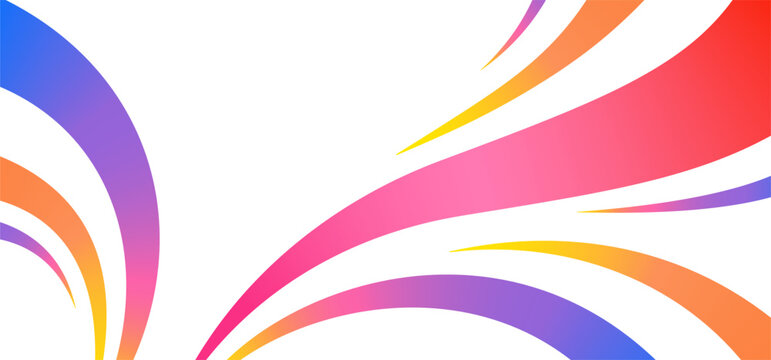 Dynamic Color Lines Splashes Pattern. Vector Background with Flowing Rainbow Lines. Curve and Wave Swirl Ribbons Bg.