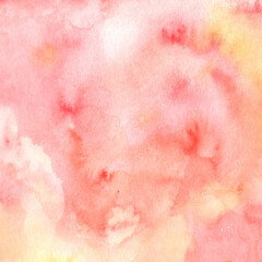 Obraz premium Red and pink watercolor gradient texture with white copy space.