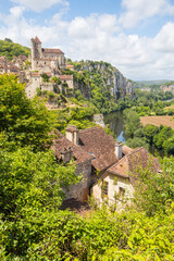 Fototapeta premium Medieval village of Saint-Cirq-Lapopie in Occitanie - France