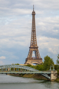 Eiffel Tower and the Pont Rouelle in Paris - France