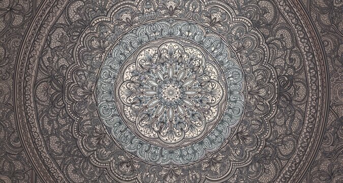 ornamental round lace pattern abstract element mandala for background muslim, nature, floral,  ect type  1
