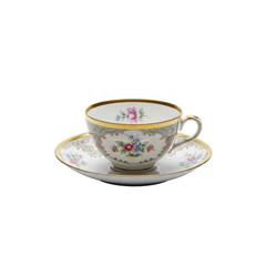 Fototapeta premium Elegant floral teacup and saucer set