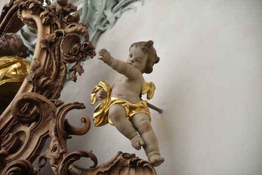 Ange&nbsp;baroque&nbsp;&agrave; Saint-Gall. Suisse