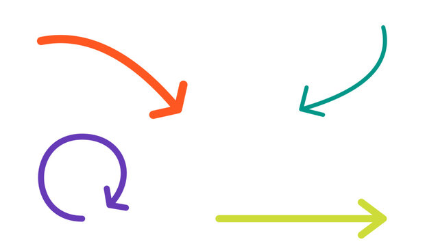 A circle with arrows pointing in different directions