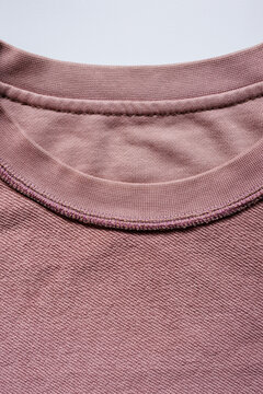 Deep rose french terry loopback fabric texture close up textile surface