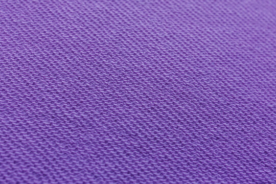 Vibrant violet french terry loopback knit fabric texture textile background