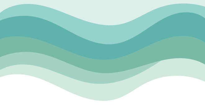 Abstract flowing waves in soothing shades of teal and green create a calming background