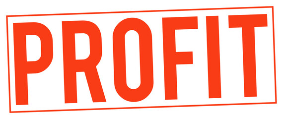 Large red profit stamp or label on transparent background © SHAPNA AKTER
