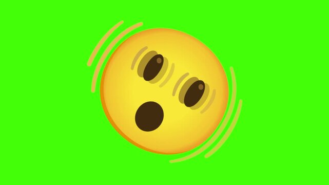 shock animation on green screen