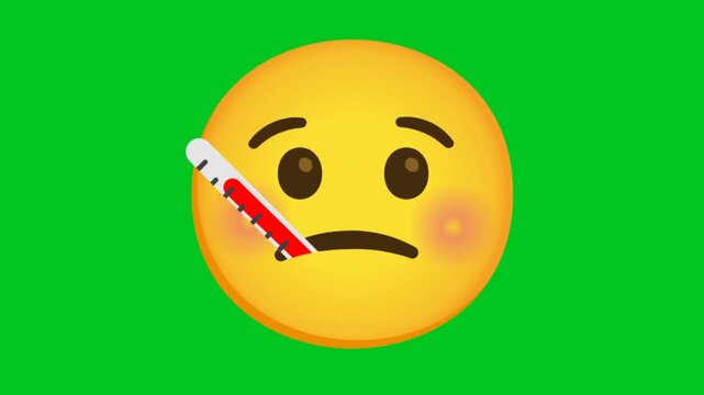 sickly face animation on green screen