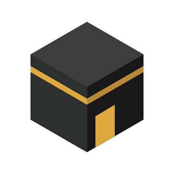 Holly kabba makkah saudi arabia hajj flat color icon

