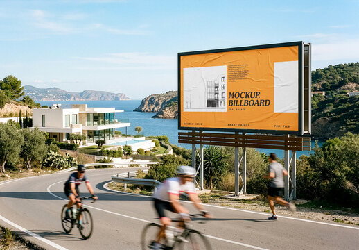 Coast Real Estate Promotion Billboard Mockup