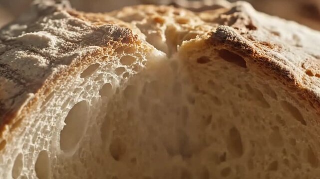 Bread Crust Crack Texture Macro Advertisement