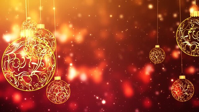 celebration hanging decorations motion background with shiny particles