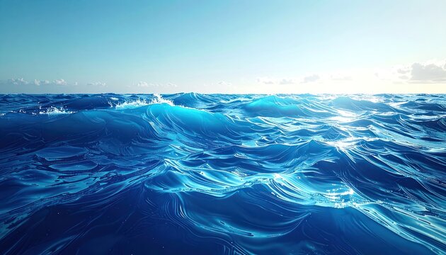 Cerulean currents, a boundless expanse of liquid light.