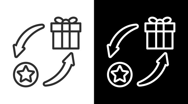 Points White Icon Set Vector 