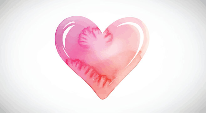 Pink Heart Shaped Love Symbol.
