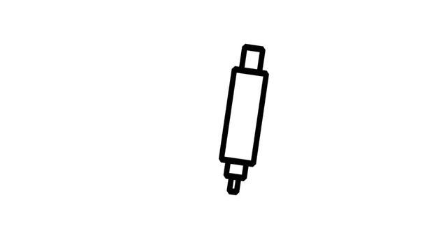 Medical Scalpel or Tool Motion Icon. Professional animation of a surgical tool representing precision medical procedures, surgery, and clinical healthcare operations.