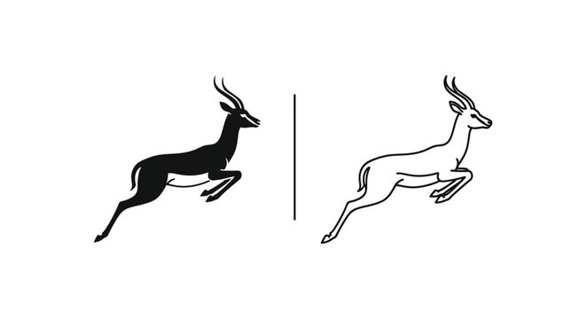 Antelope Symbolism Ancient vs Modern Designs Vector