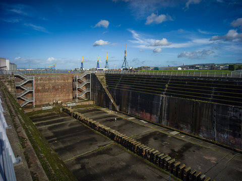 Belfast, Northern Ireland, United Kingdon, 30th October 2025, Thompson Graving Dock Dry Dock