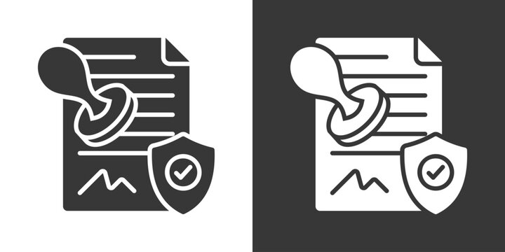 Customs Check Icon Set Vector Collection Isolated In Black And White
