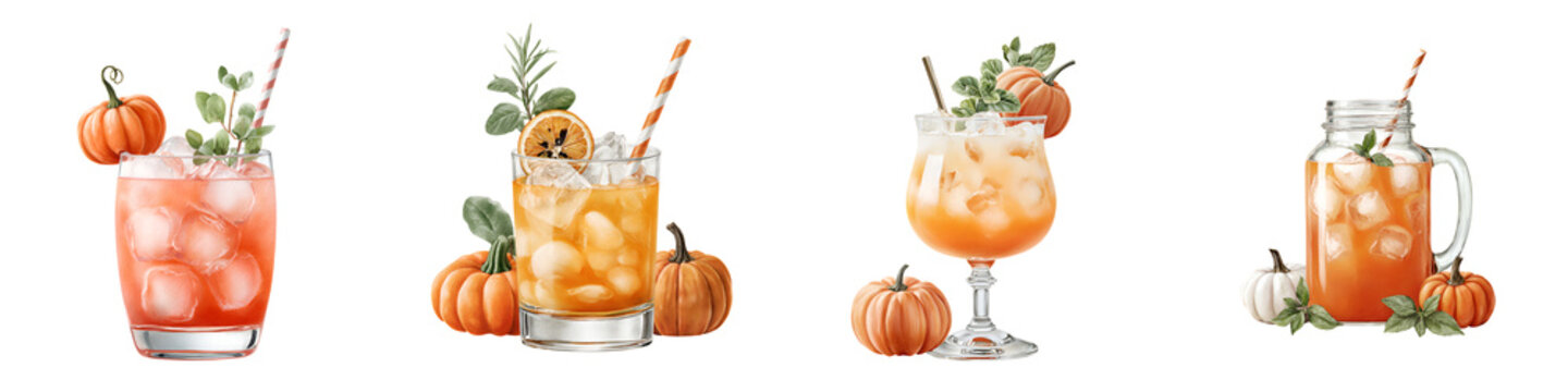 Pumpkin Spice Cocktails: Festive Autumn Drinks on White