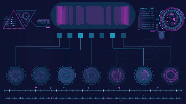 Animated interface displaying database operations for personal information