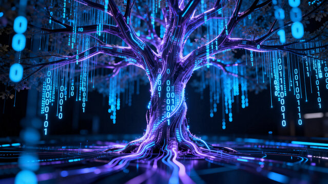 Digital tree with binary code