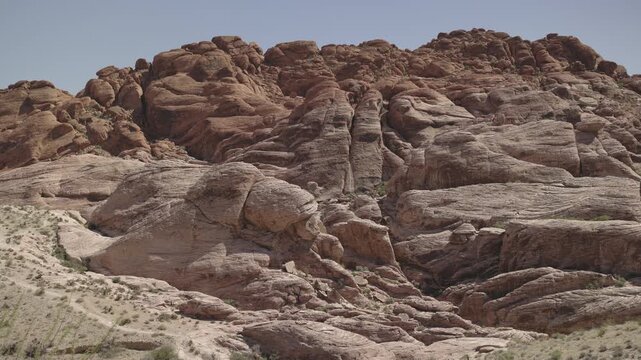Establishing view of mountains in Red Rock Canyon 4k
