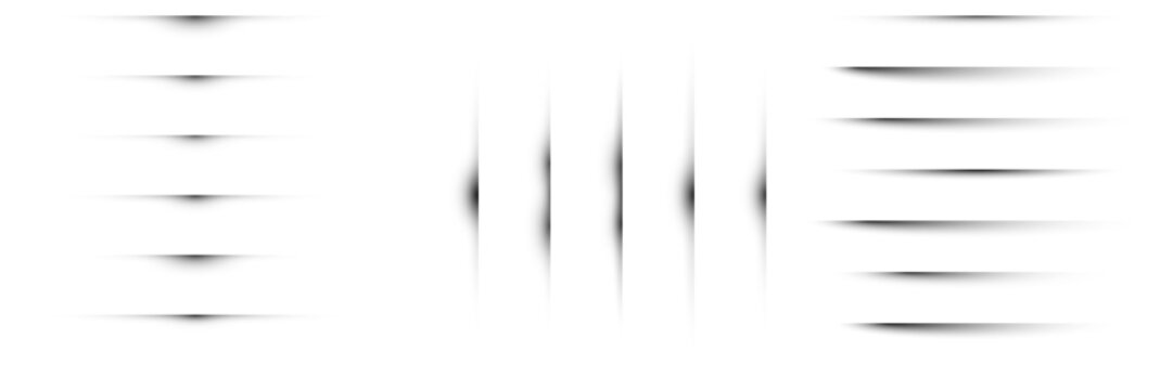 Minimalist UI page dividers and realistic drop shadow effects for modern web design layouts