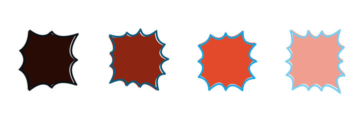 Retro Comic Book Action Burst Graphics, Manga Style Sound Effect Speech Bubbles for Pop Art © SimpleDesignStudio