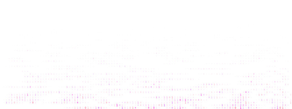 Abstract Pink Binary Code Background for Cybersecurity and Data Encryption