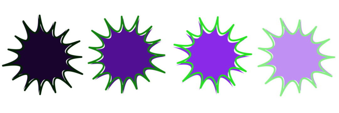 Genderqueer Pride Flag Colors Comic Book Starburst Stickers for Social Media