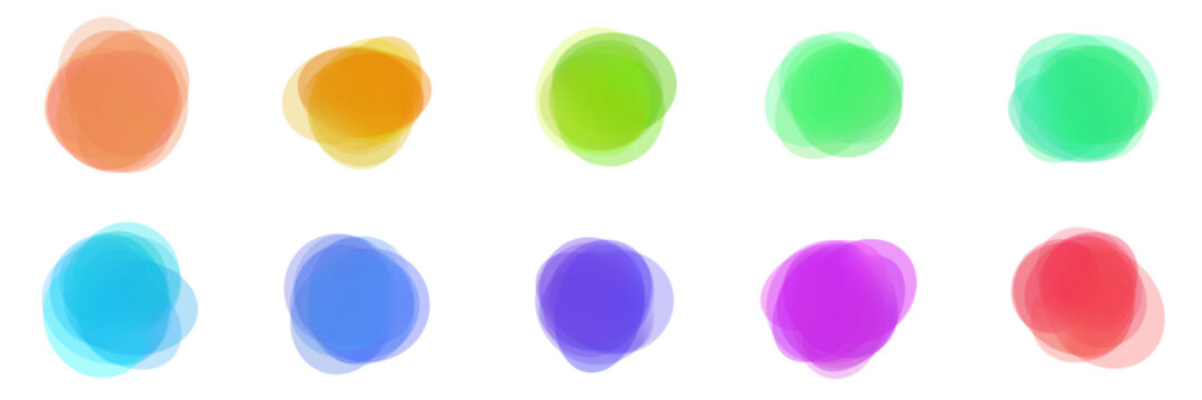 Abstract Watercolor Overlapping Circles for Neurodiversity Awareness and Sensory Processing