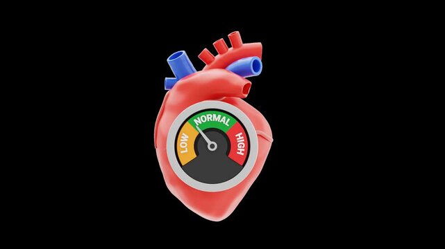 3D High Blood Pressure Hypertension | Alpha Channel