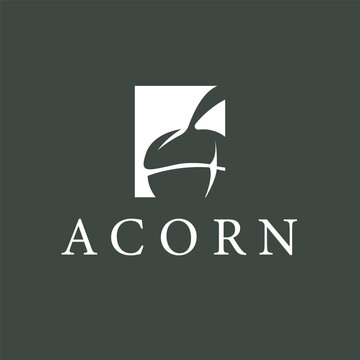 Acorn logo simple and clean for modern brand identity