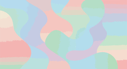 Naklejka premium A pastel-colored abstract design with flowing, organic shapes