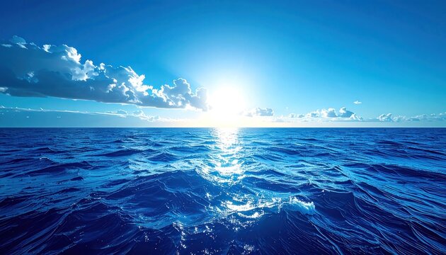 Azure expanse, celestial glow, boundless serenity, tranquil depths.