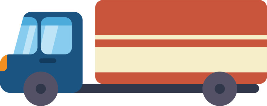 Delivery truck illustration, ideal for logistics, shipping, courier services, and transportation business concepts.