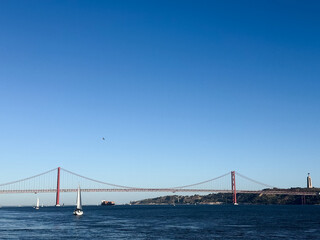 Fototapeta premium 25 de Abril Bridge over the Tagus River in Lisbon