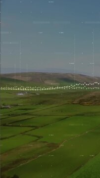 Vertical video: Sound input starting, green hills displaying waveform and range bars for tech demo